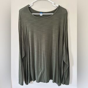 Old Navy Olive Green Luxe Long Sleeve Top – Size XXL
